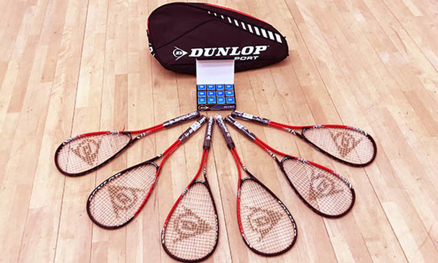 Squash 101 kitbag provided by Dunlop